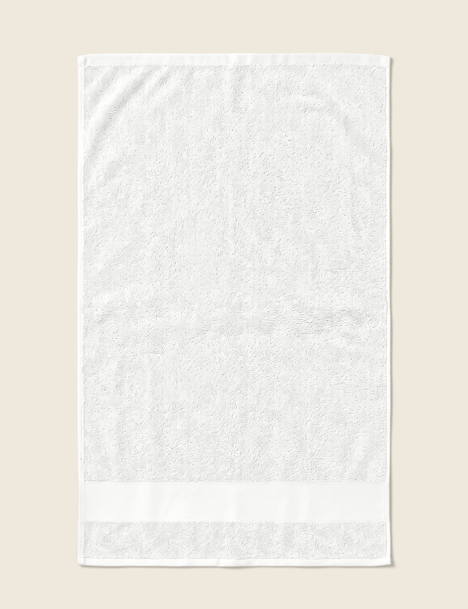 Wit handdoek, plat, zonder borduring