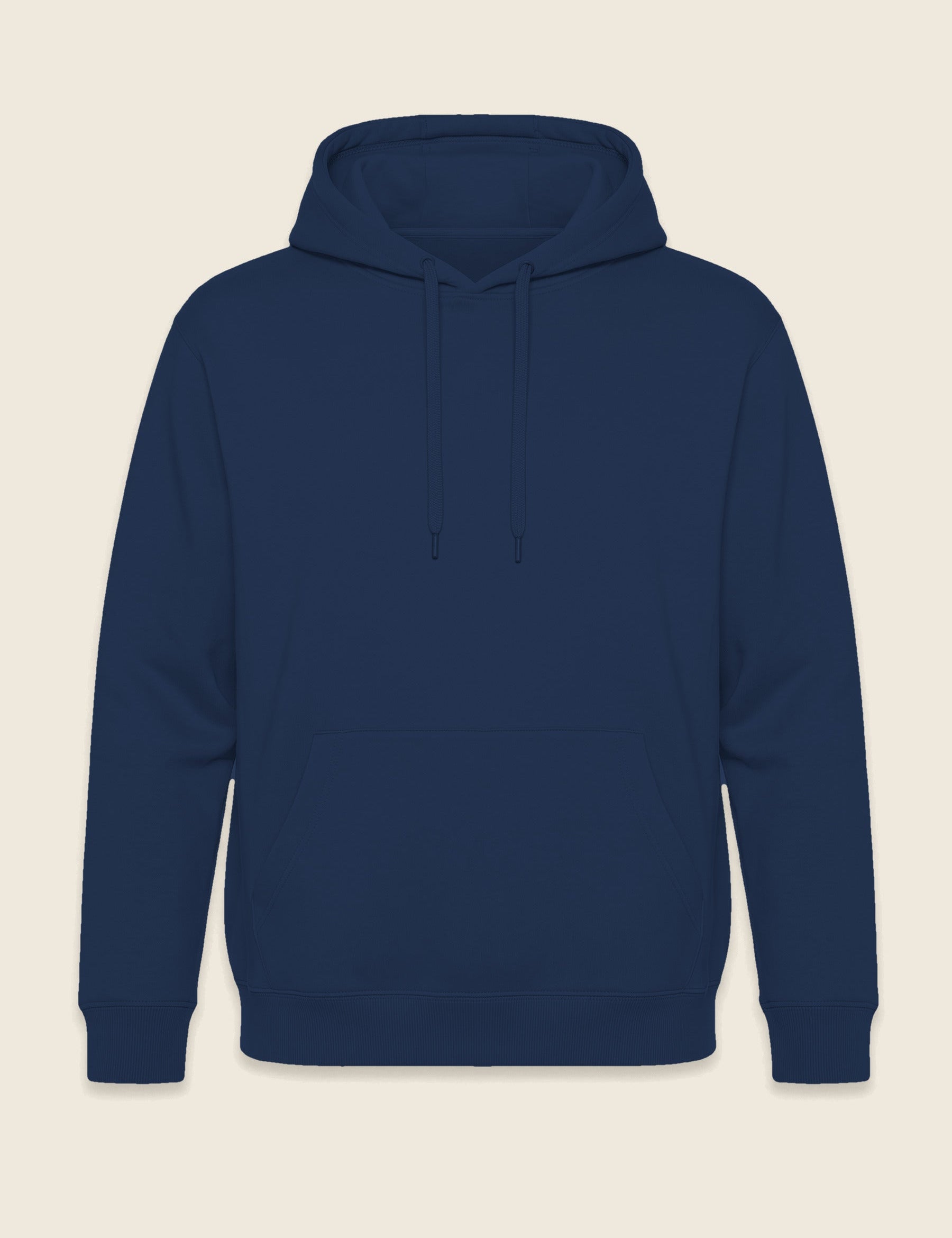 Geborduurde hoodie in navy, mockup