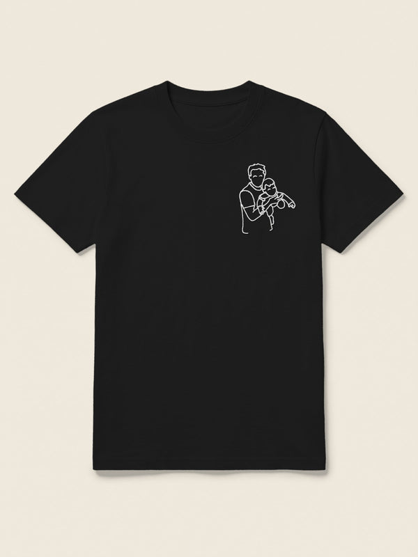 Vaderdag t-shirt met lijntekening - Tice Nits
