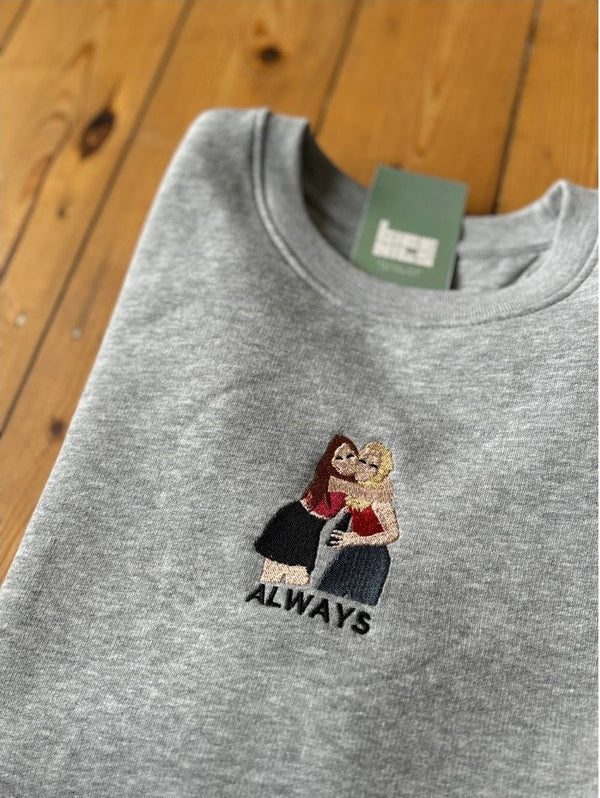 Sweater met ingekleurde foto en ALWAYS