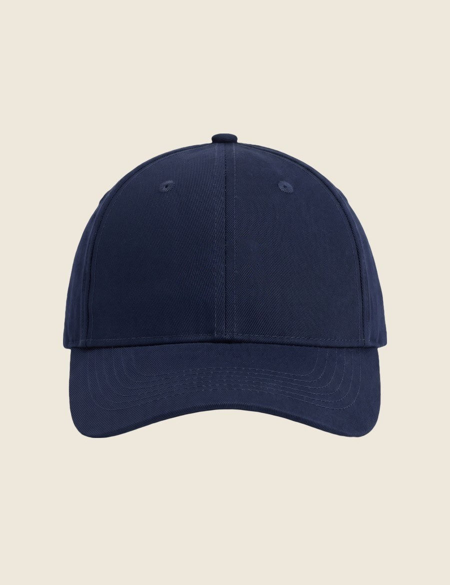 Navy pet dad cap, plat, zonder borduring