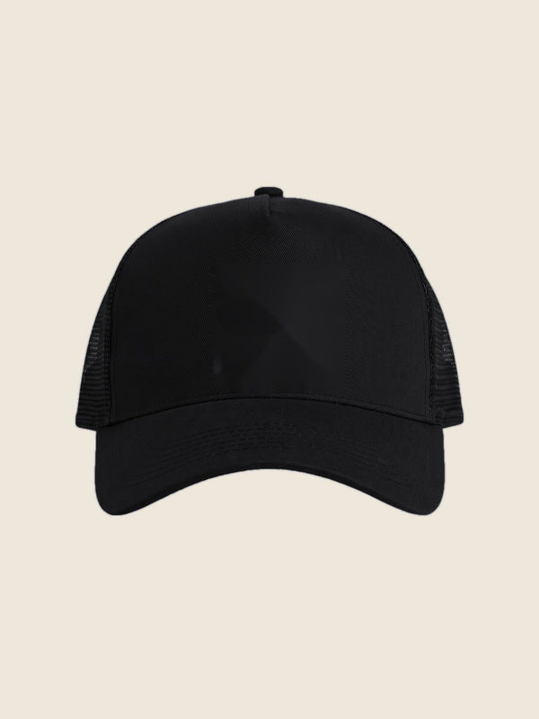 Casquette trucker avec dessin au trait, dans la couleur Zwart