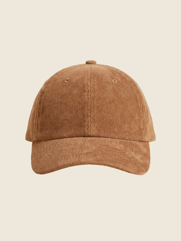 Pet velour cap met lijntekening, in de kleur Camel