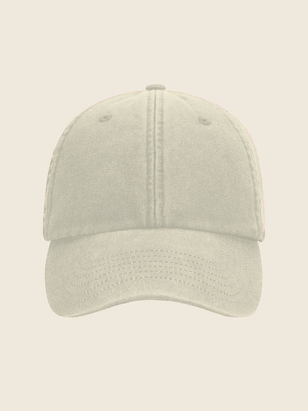 Pet met logo 'vintage cap', in de kleur Sand