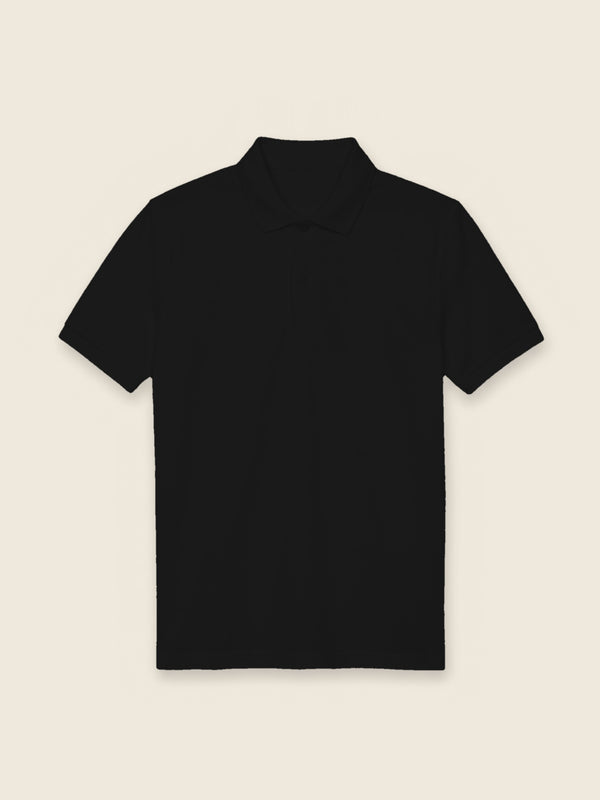 Polo met ingekleurde tekening, in de kleur Zwart