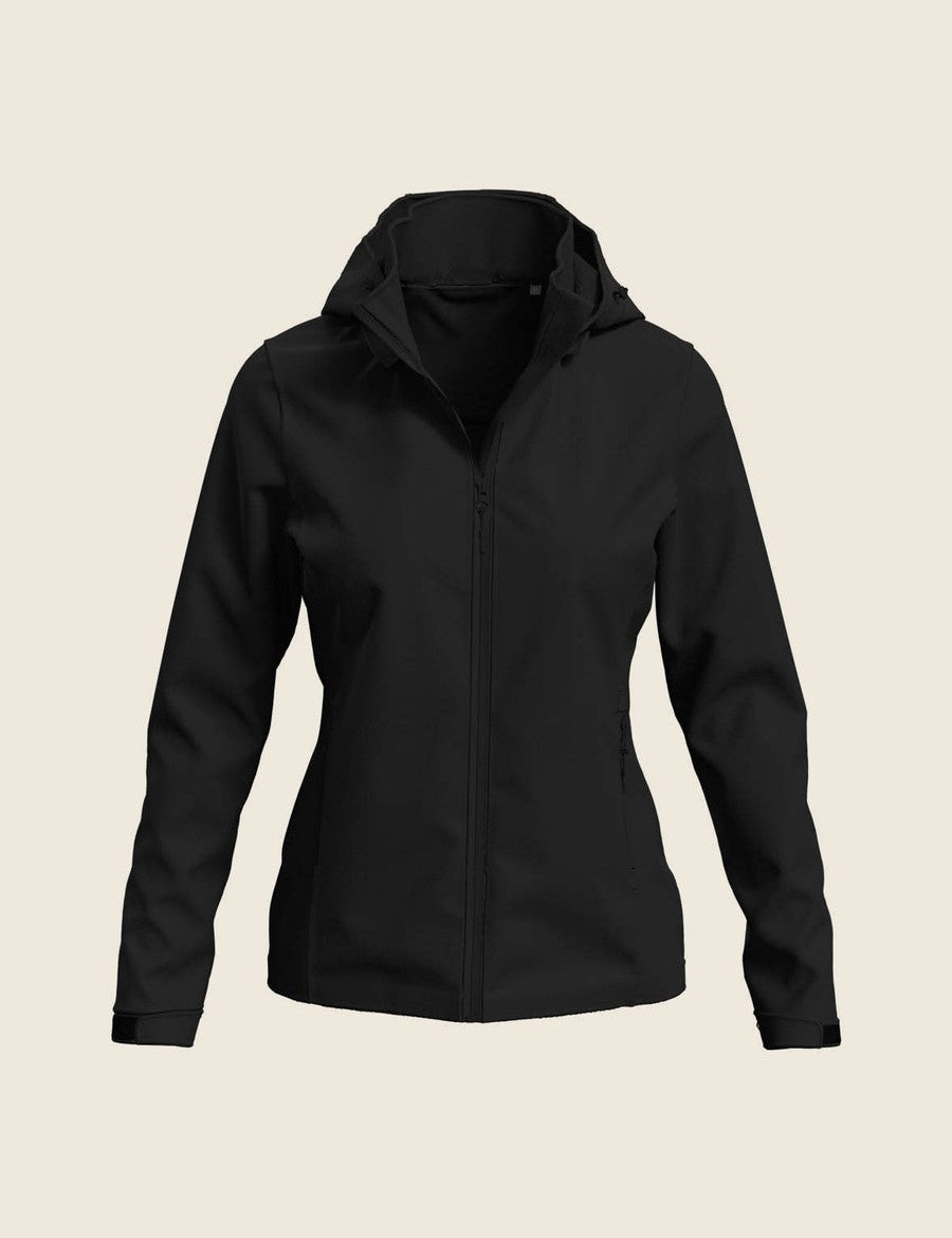 Premium softshell jas in de kleur Zwart, nog zonder borduring