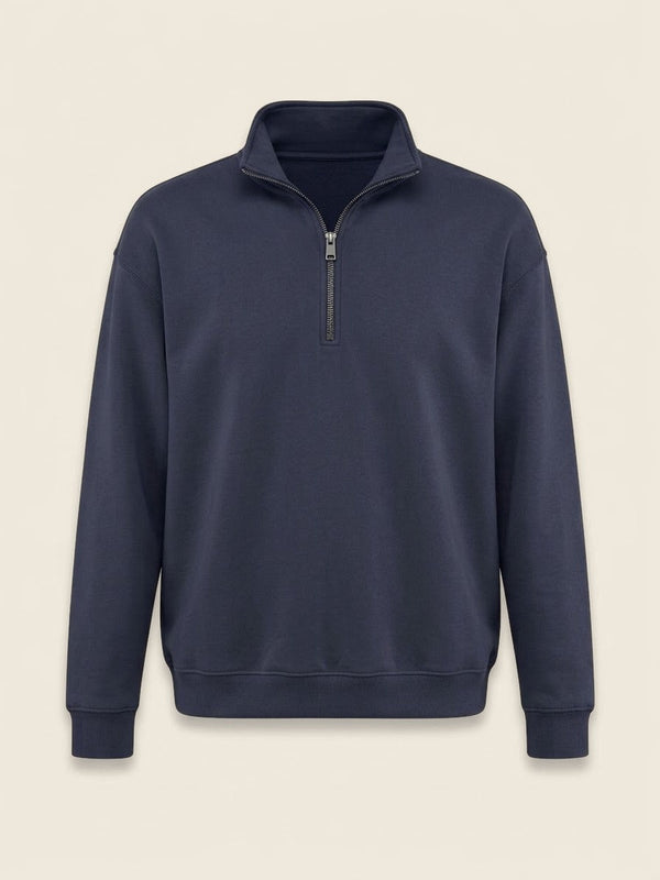 Pull à demi-zip avec fermeture éclair, dans la couleur Navy