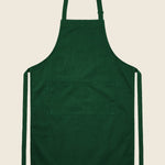 Groen (forest) schort, plat, zonder borduring