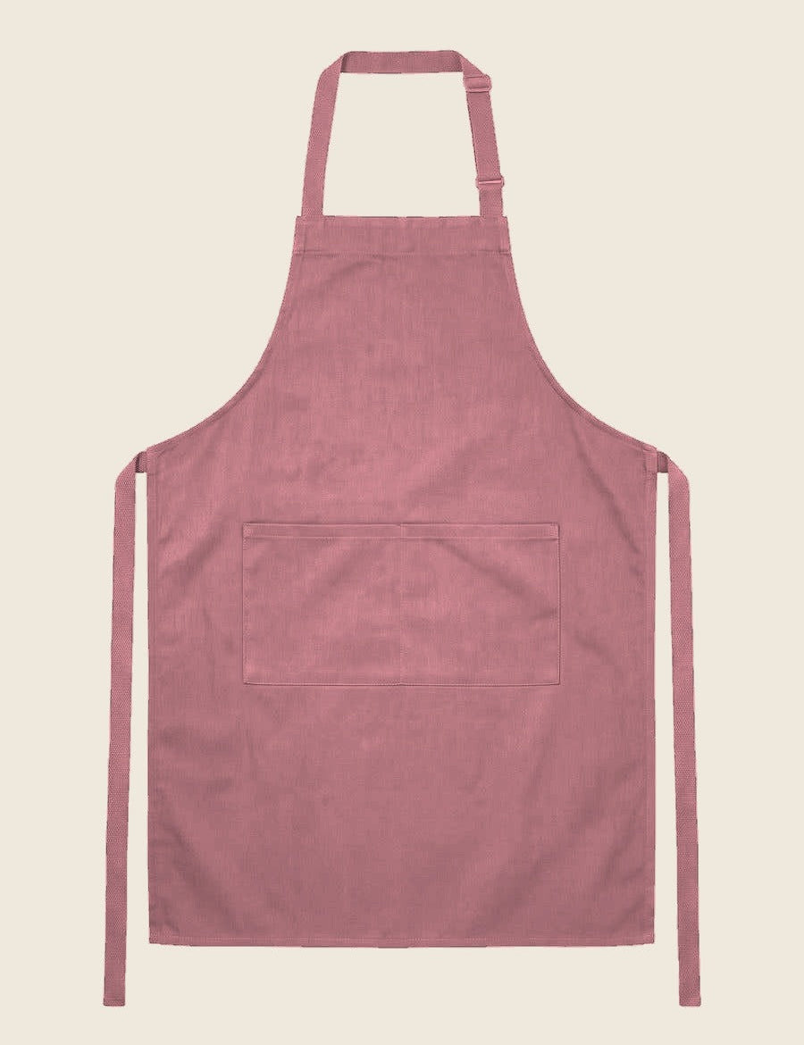 Roze schort, plat, zonder borduring
