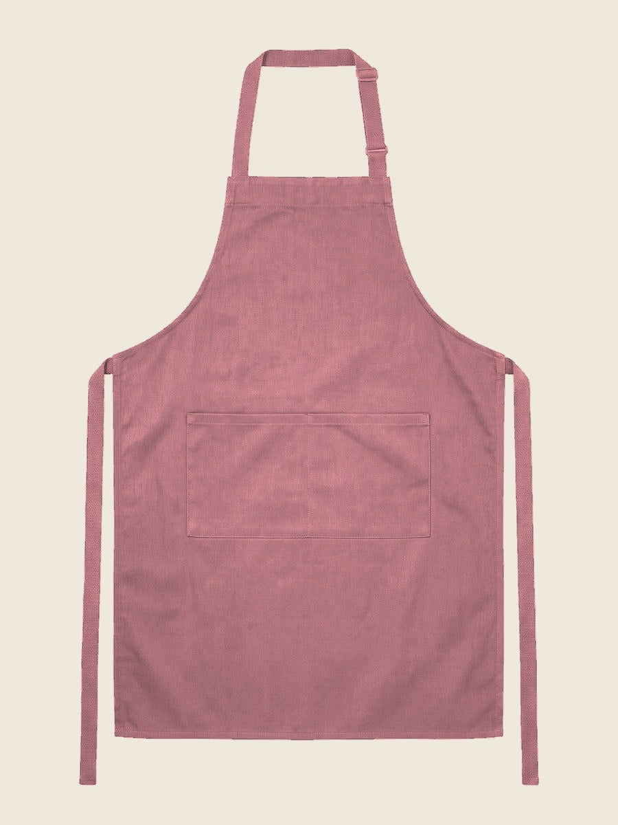 Roze schort, plat, zonder borduring