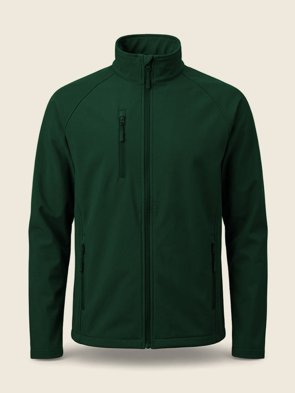 Softshell jas met eigen handschrift, in de kleur Groen (forest)