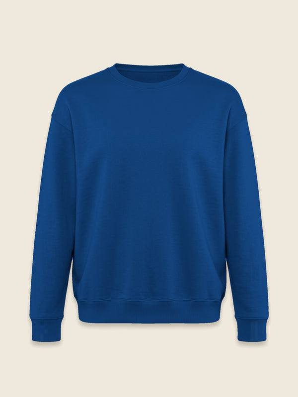 Sweater met lijntekening, in de kleur Royaal Blauw