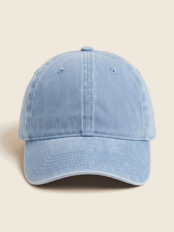 Vintage cap met tekst, dans la couleur Lichtblauw