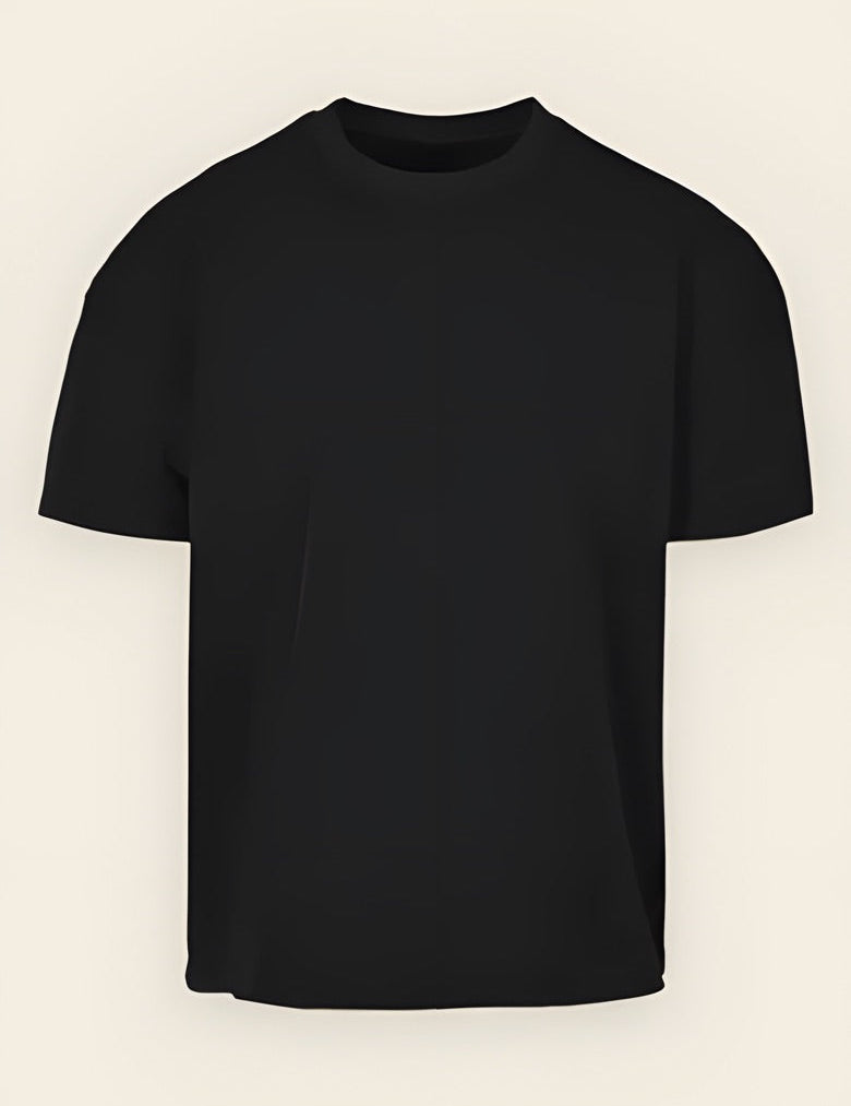 Heavyweight t-shirt in de kleur Zwart, nog zonder borduring