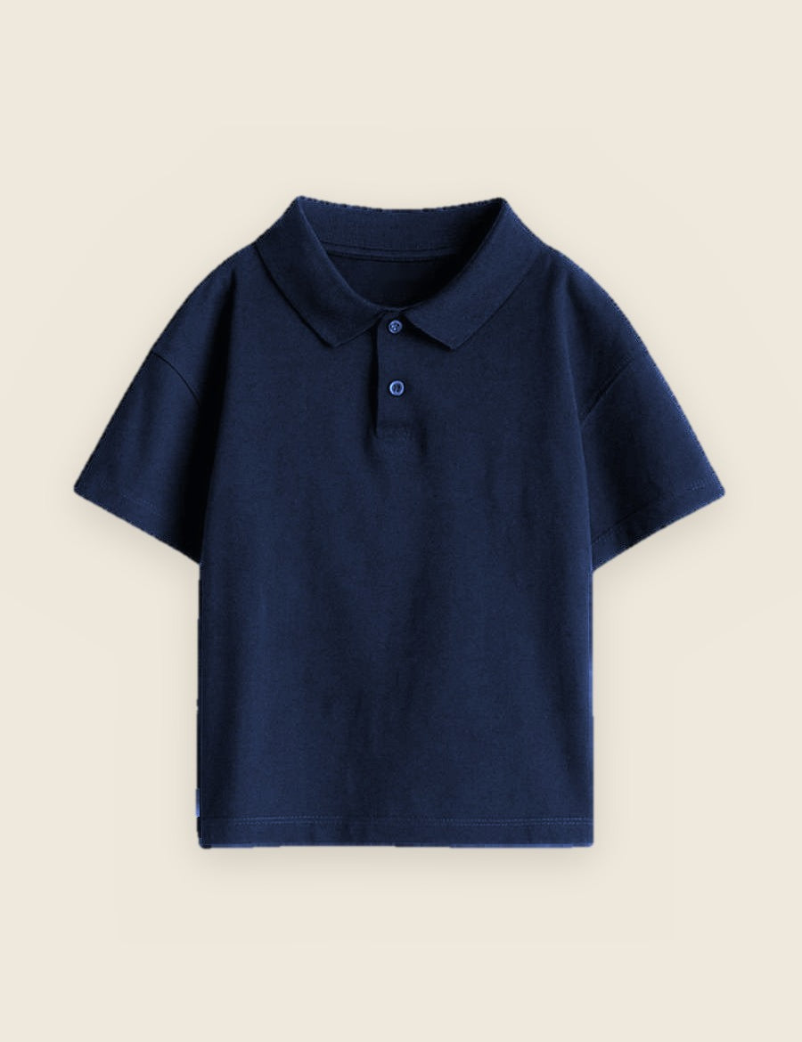 Baby polo in de kleur Navy, nog zonder borduring