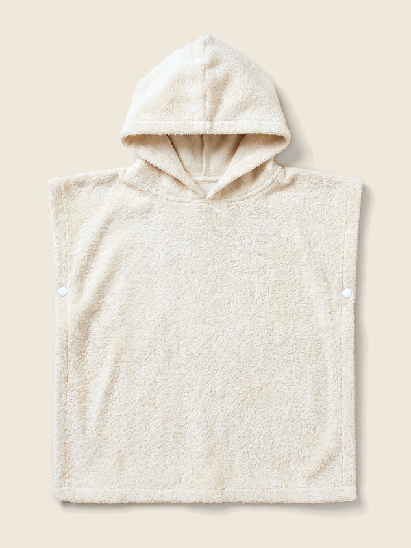 Babyponcho met ingekleurde tekening, in de kleur Crème