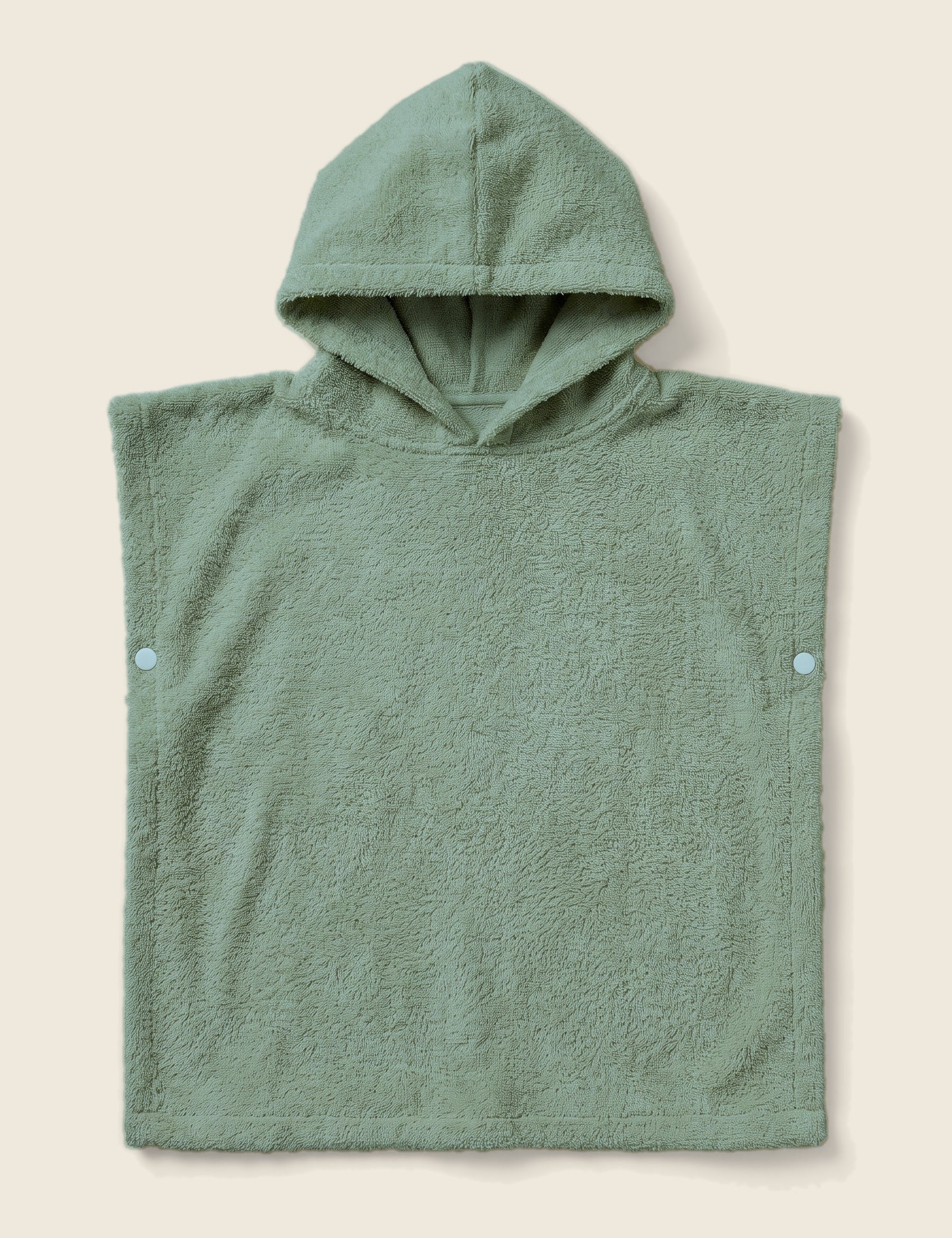 Babyponcho in badstof in de kleur Olive, nog zonder borduring – Tice Nits