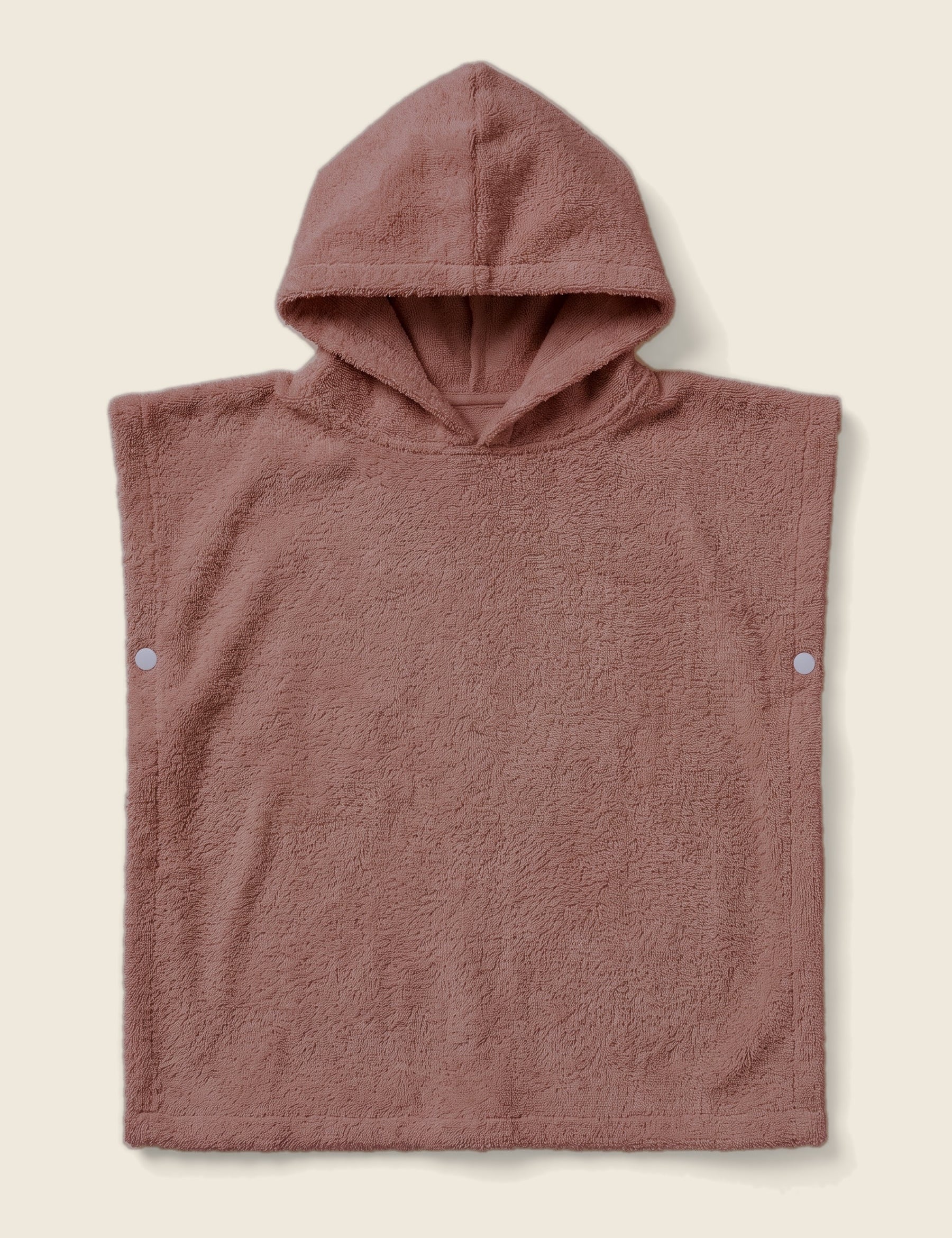 Babyponcho in badstof in de kleur Oud roze, nog zonder borduring – Tice Nits