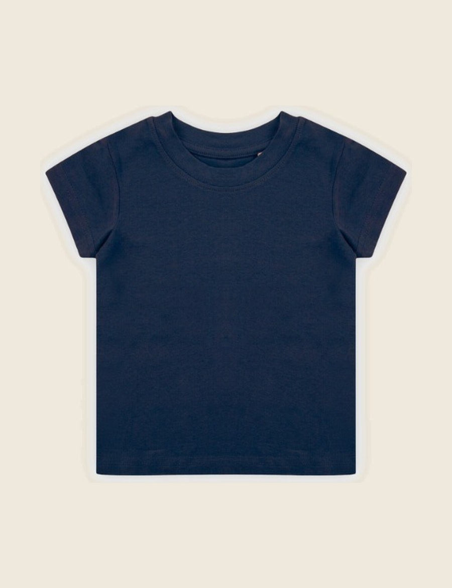 Baby T-shirt in de kleur Navy, nog zonder borduring