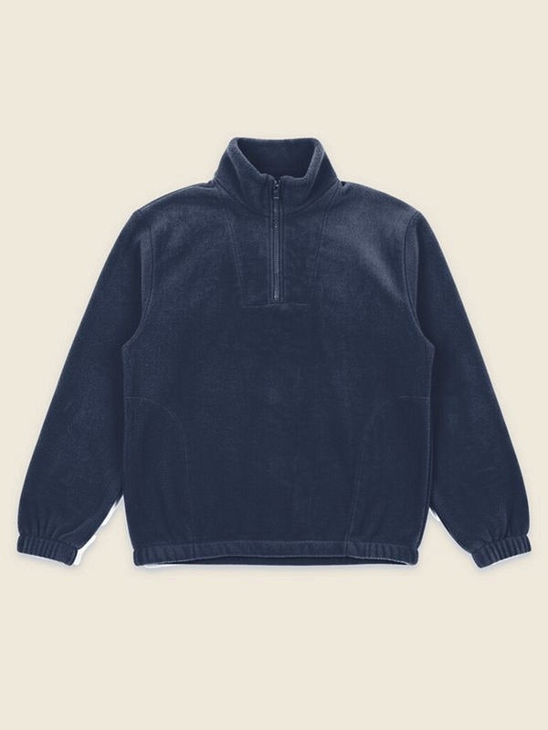 Kinderfleecetrui in de kleur Navy, nog zonder borduring