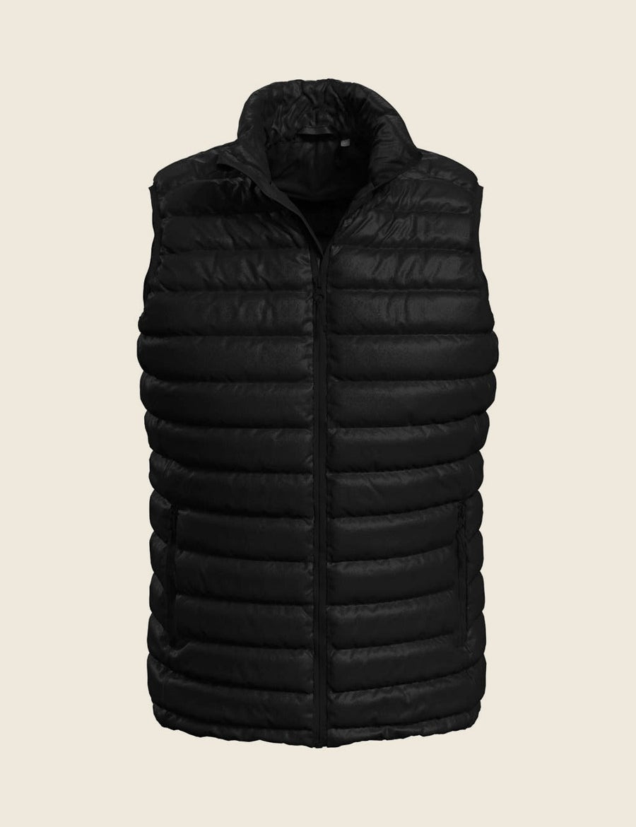 Premium bodywarmer in de kleur Zwart (heren), nog zonder borduring