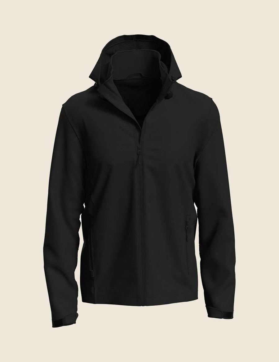 Premium softshell jas in de kleur Zwart (heren), nog zonder borduring