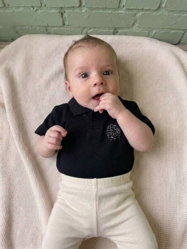 Baby polo met lijntekening