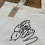 Een totebag bedrukt met een huisdier. Goede kwaliteit.